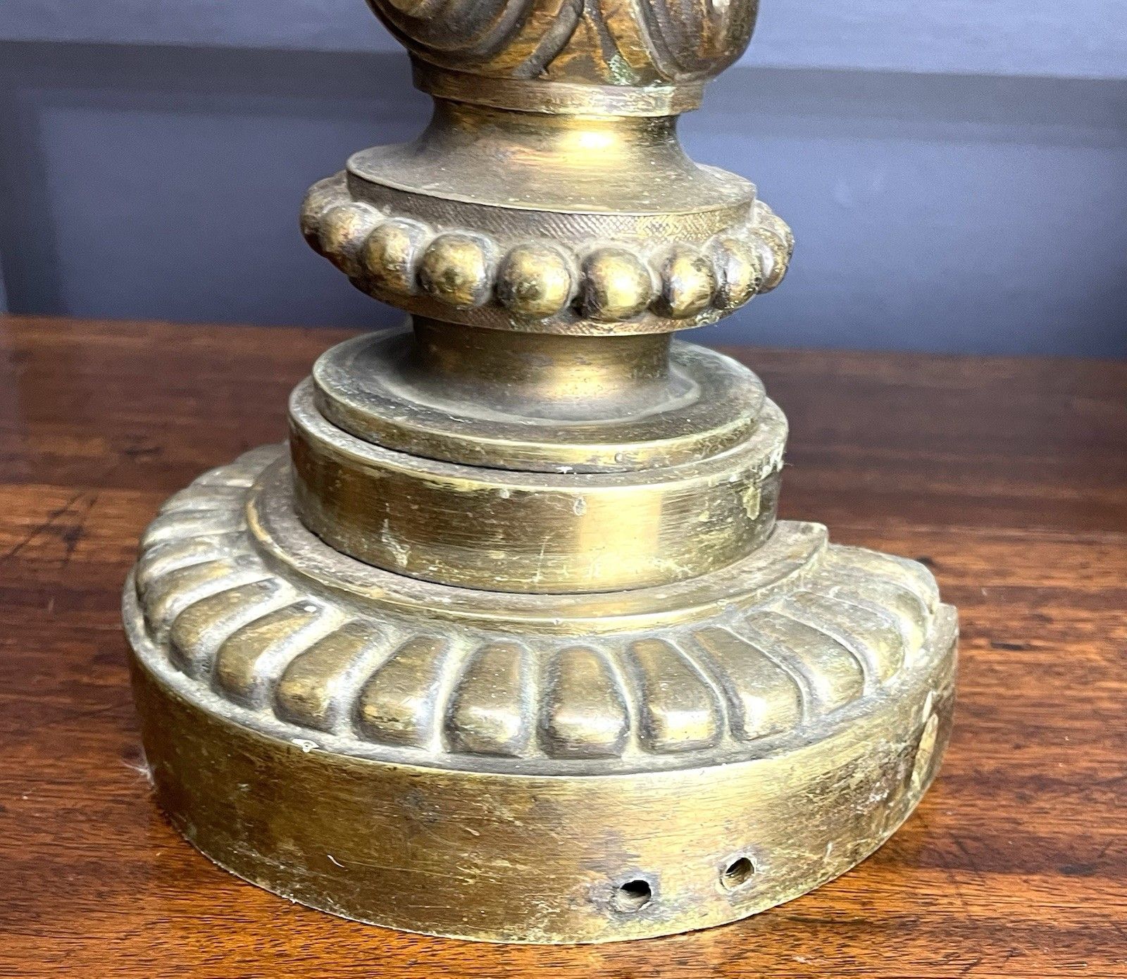 Home Fixtures French Empire Brass Chenet Andirons Pair Decorative Ram Fire Dogs 19th Century photo