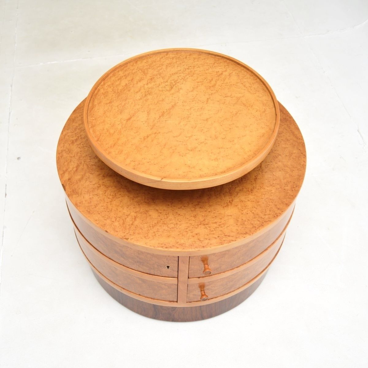 Art Deco Birds Eye Maple And Rosewood Occasional Table photo Furniture