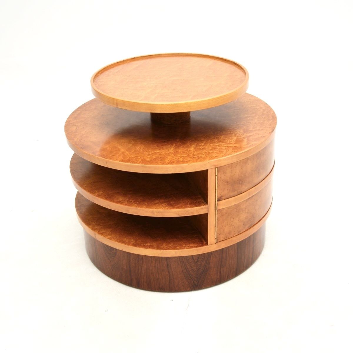 Art Deco Birds Eye Maple And Rosewood Occasional Table photo vinterior