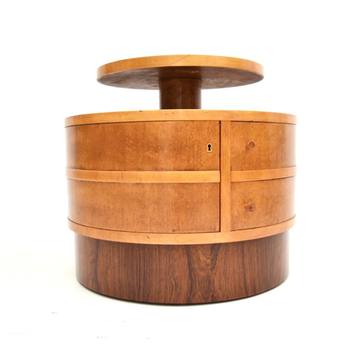 Art Deco Birds Eye Maple And Rosewood Occasional Table photo buy
