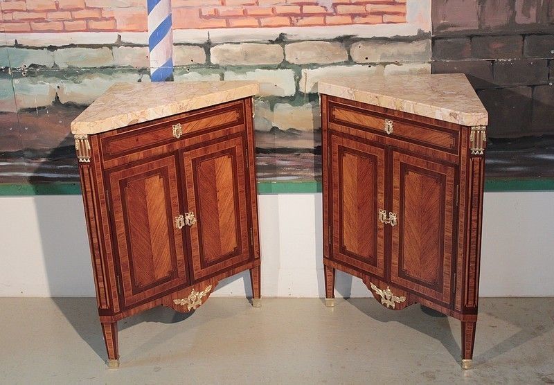Pair Of Encoignures Louis XVI 19th