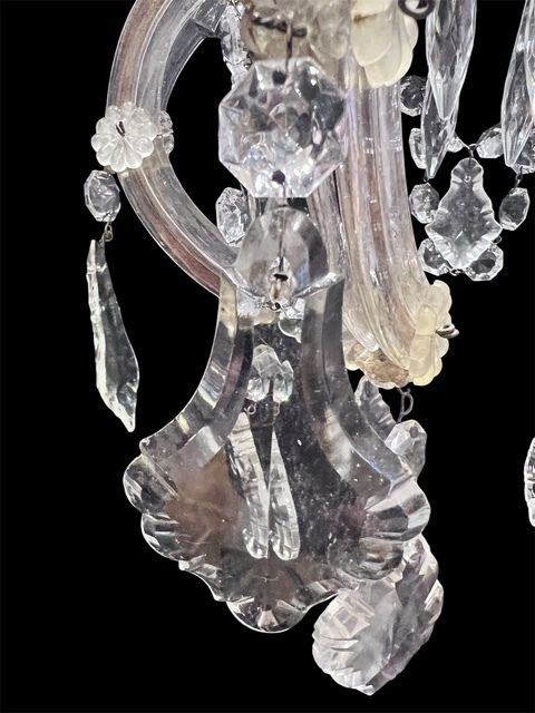 One Light Italian Marie Theresa Antique Chandelier photo vintage
