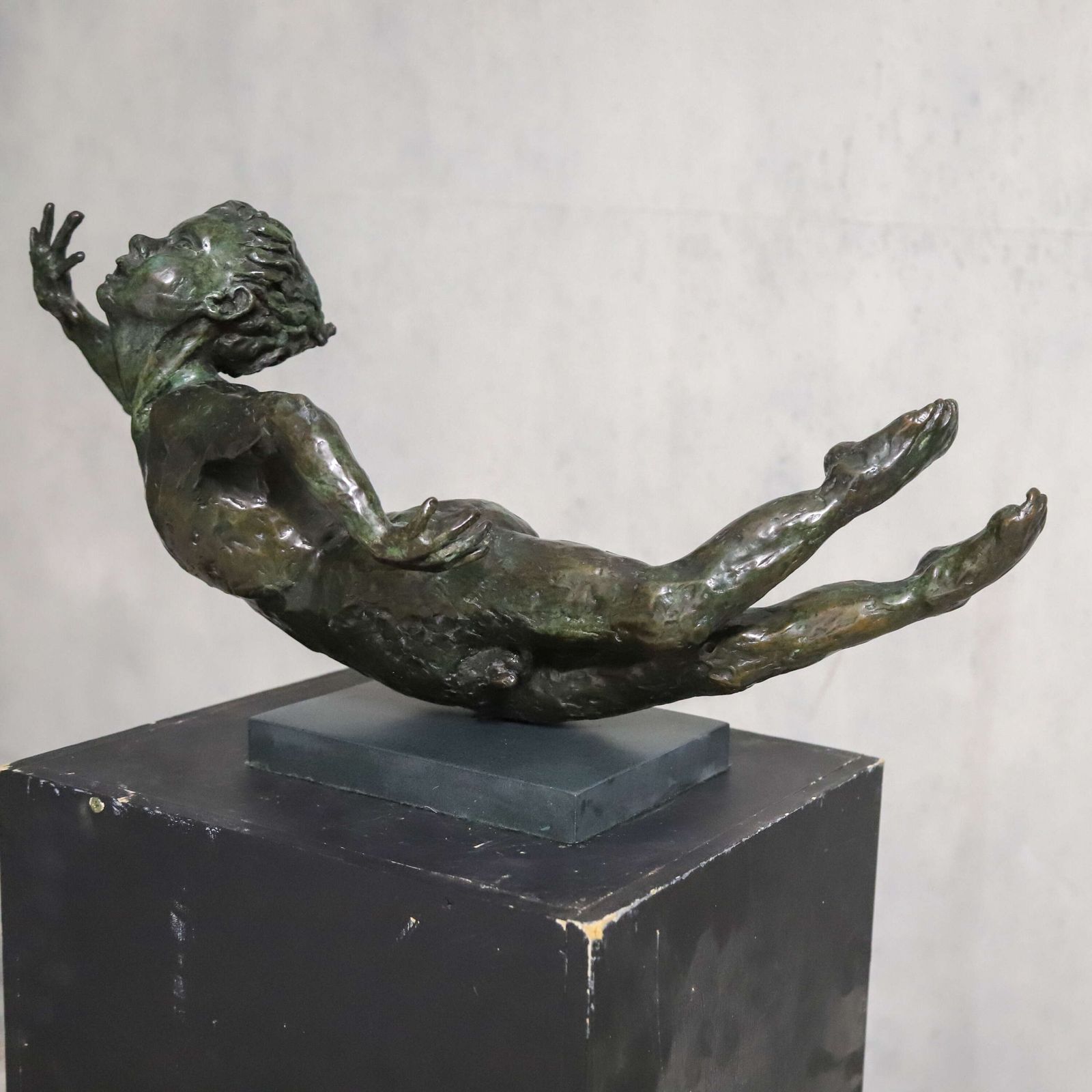 Swimming Boy – Contemporary Bronze Sculpture By Russian‑Born Artist Eva, Signed & Dated photo 3850.0