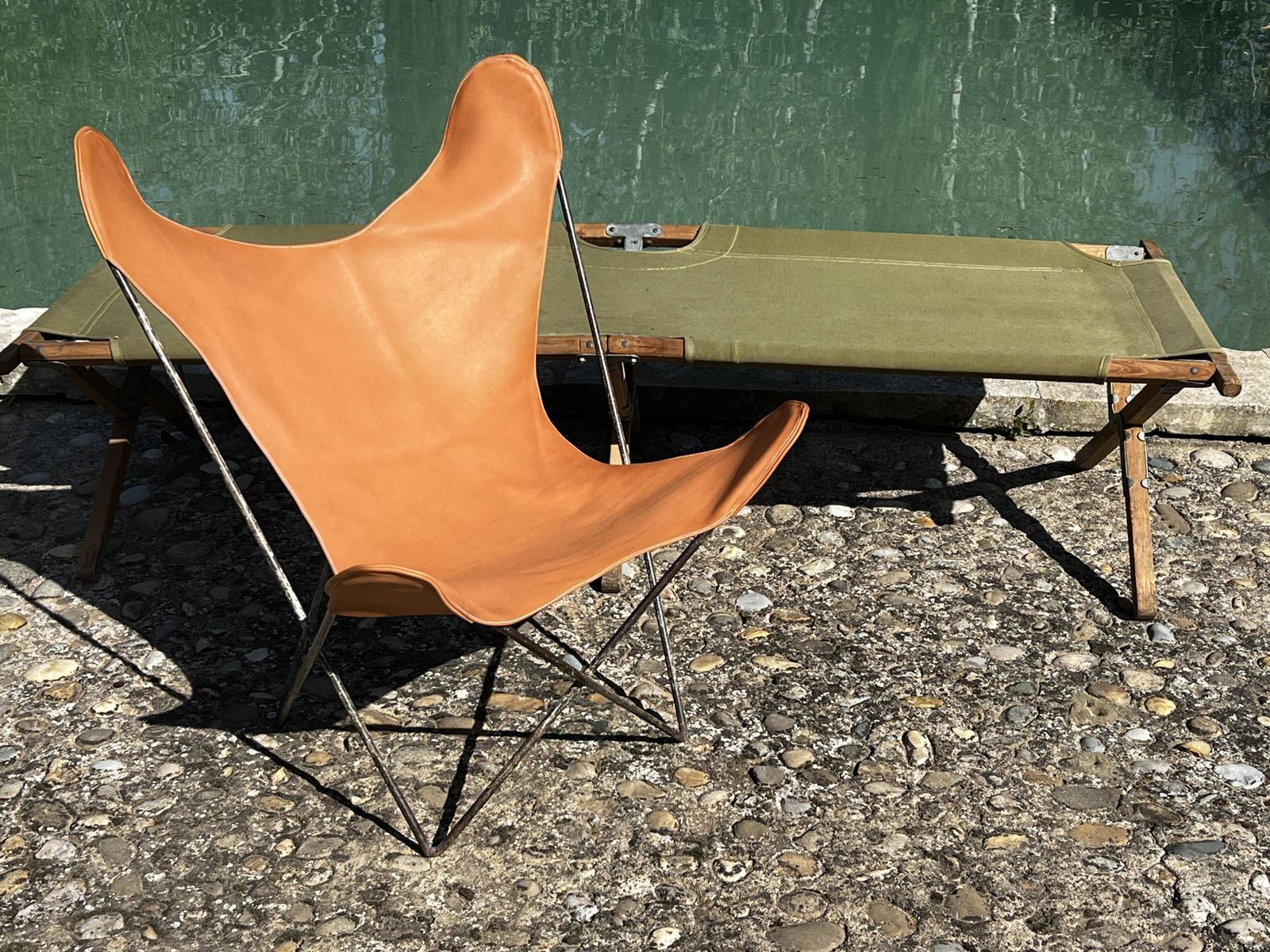 Aa Butterfly Chair For Airborne 1950 In Leather photo furniture