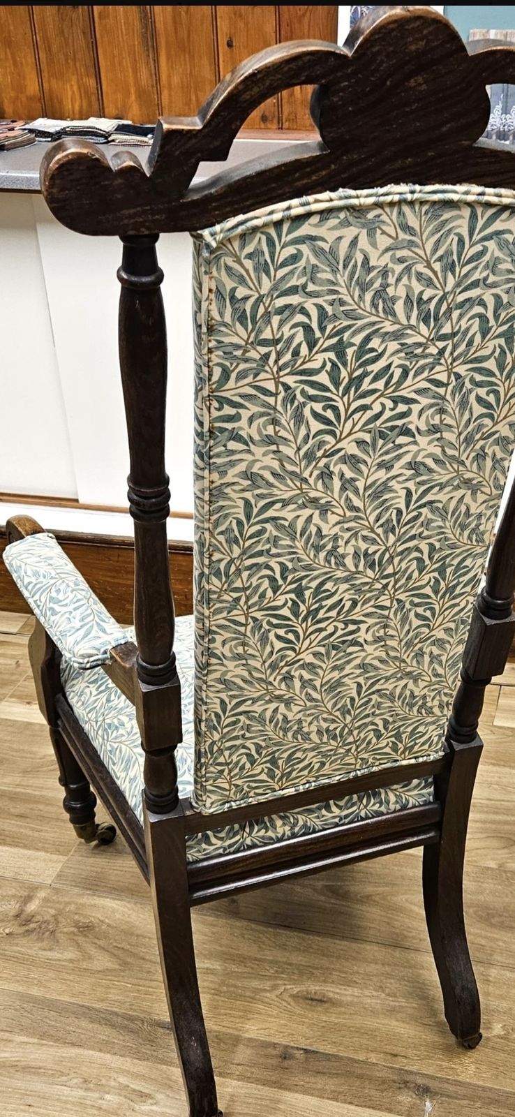 Furniture William Morris Willow Bough Antique Arts & Crafts Bamboo Beech Faux Rosewood High Back Arm Chair photo