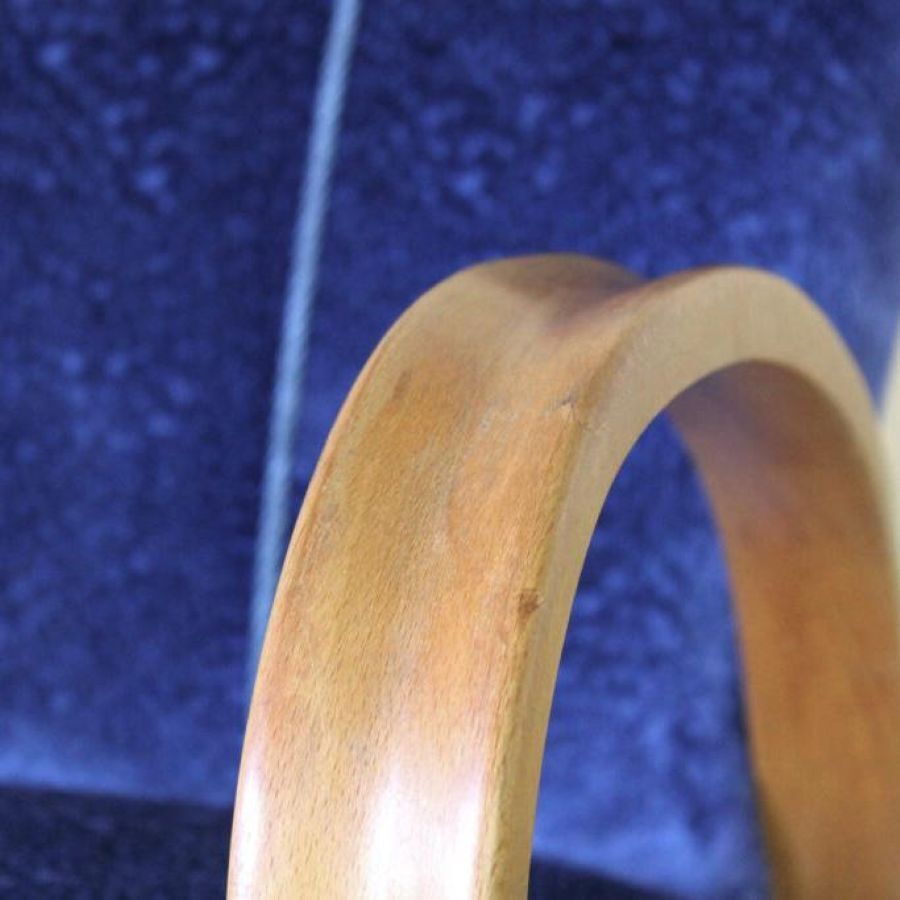 photo vinterior 1920 Art Deco Blue Velvet Armchair, Solid Beech Wood, France