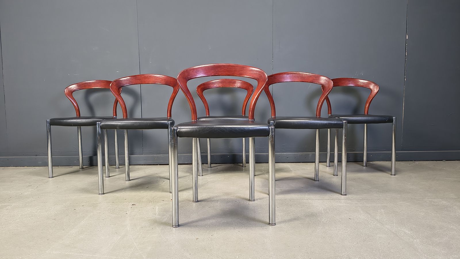 Furniture Vintage Lotus Chairs By Hartmut Lohmeyer For Kusch & Co., 1970s, Set Of 6 photo