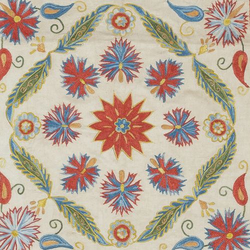 21"X21" Embroidered 100% Silk Cushion. Luxury Pillow Cover. Handmade Toss Pillow photo furniture