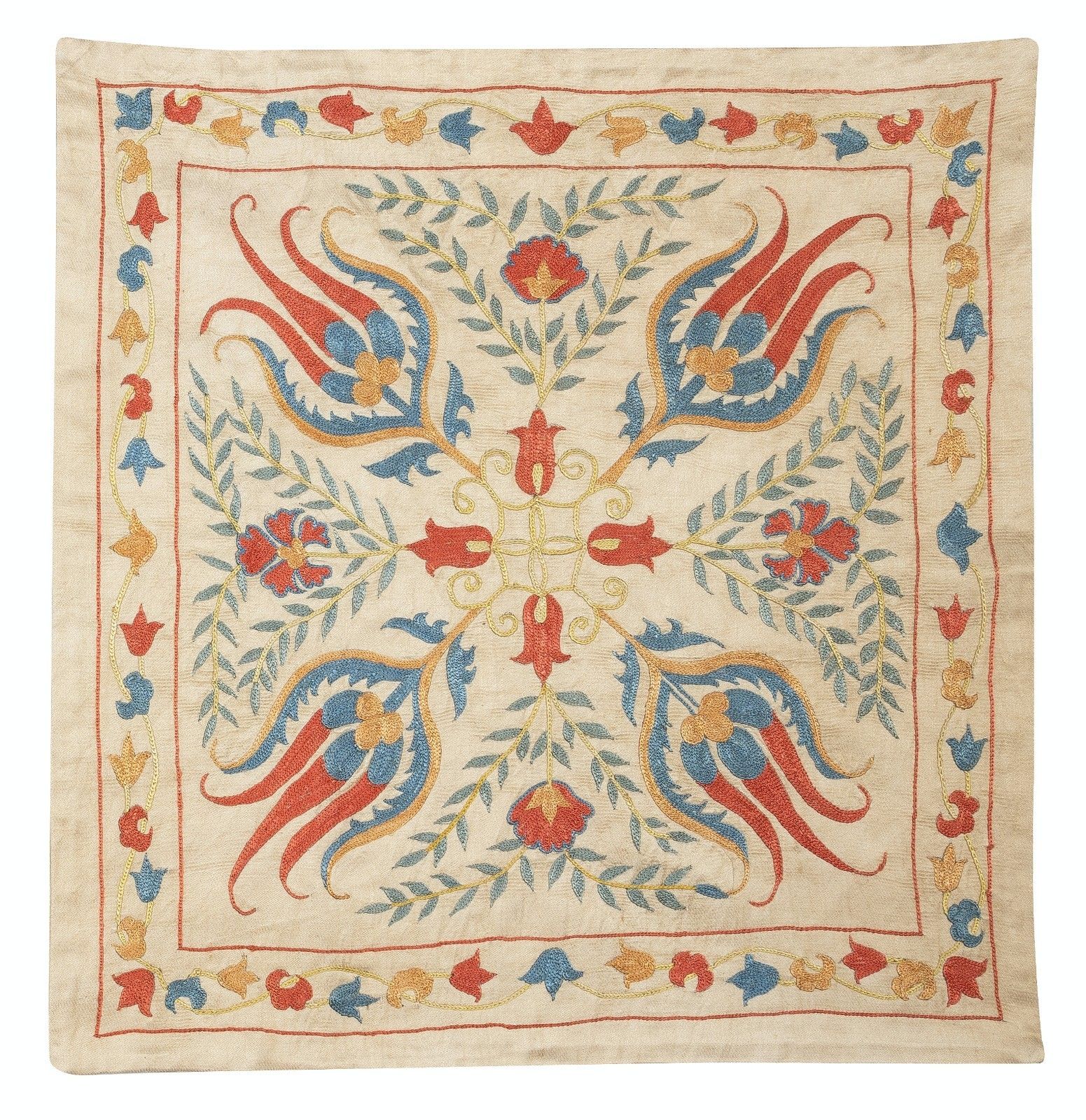 Housse de coussin 100 % soie 20" x 20". Coussin dentelle moderne. Coussin brodé photo furniture