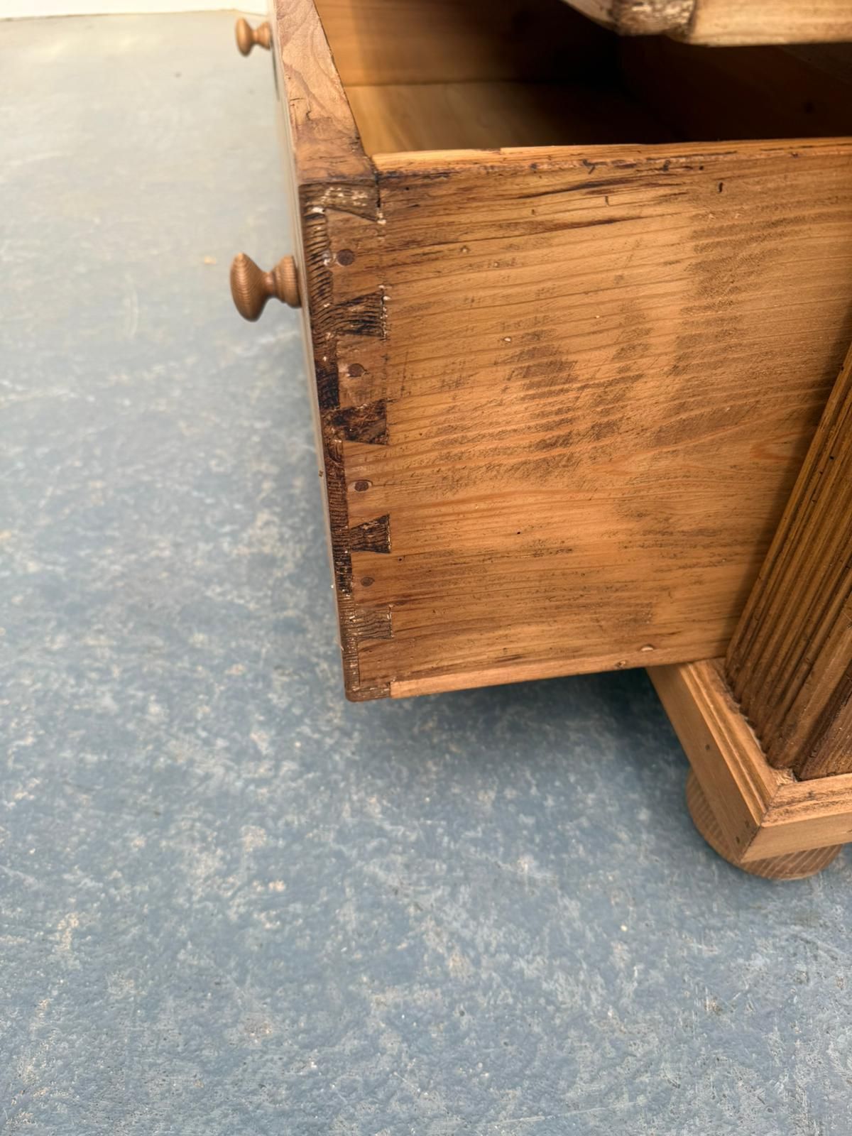 photo for sale An Early Victorian Pine Hungarian Waxed 3 Drawer Chest Of Drawers