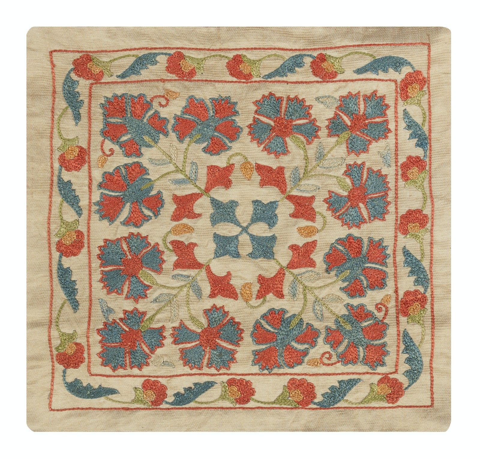 Housse de coussin brodée 100 % soie, 30 x 30 cm. Housse de coussin traditionnelle. photo furniture