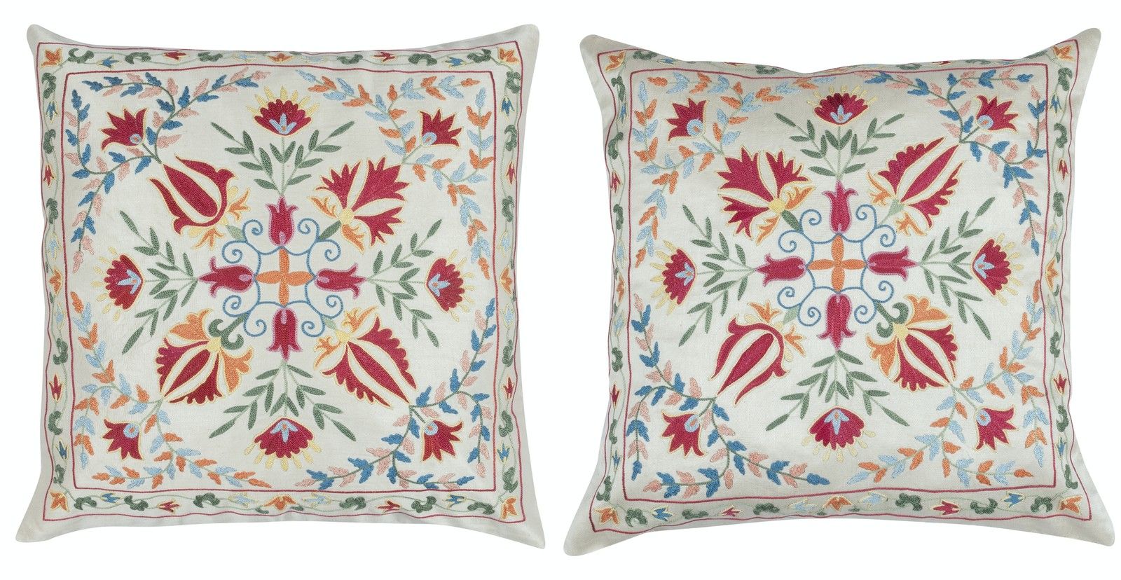20"X20" Set Of 2 100% Silk Accent Pillow Covers. A Pair Of Cushion Covers