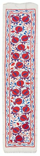 12x50 In Embroidered Cotton Wall Hanging. Pomegranate Tree Design Table Runner