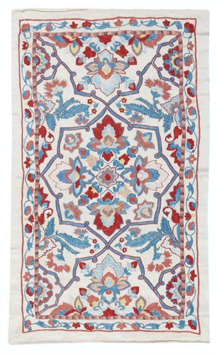 21x35 Geborduurd 100% Zijden Wandkleed, Nieuw Tafelkleed, Boho Wanddecoratie St35