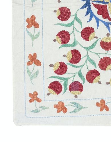 24x30 In Modern Embroidered Wall Hanging. Pomegranate Tree Design Tablecloth photo Art