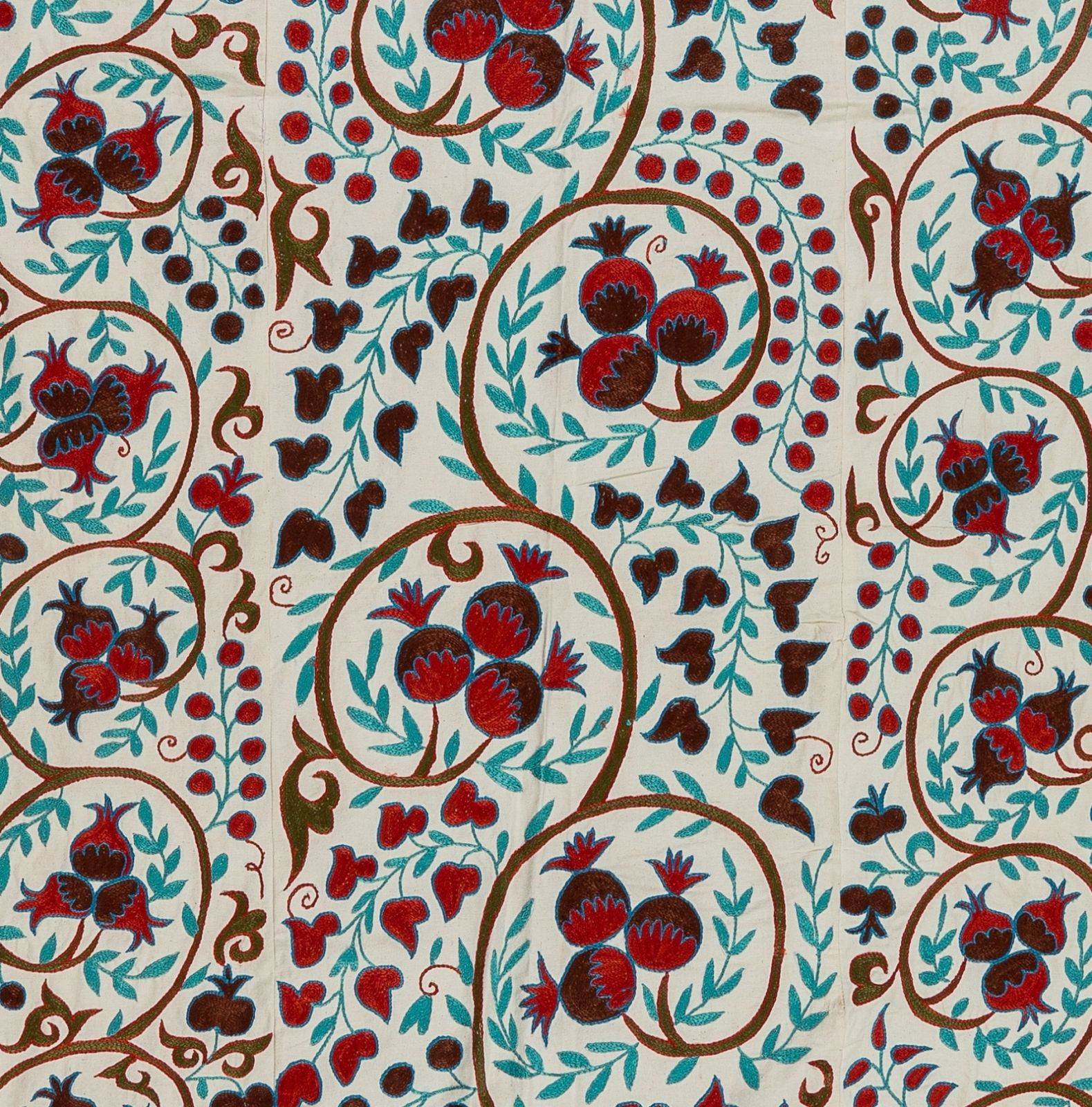 4.8x7 Ft Brand New Uzbek Suzani Textile. Embroidered Silk & Cotton Wall Hanging photo Art