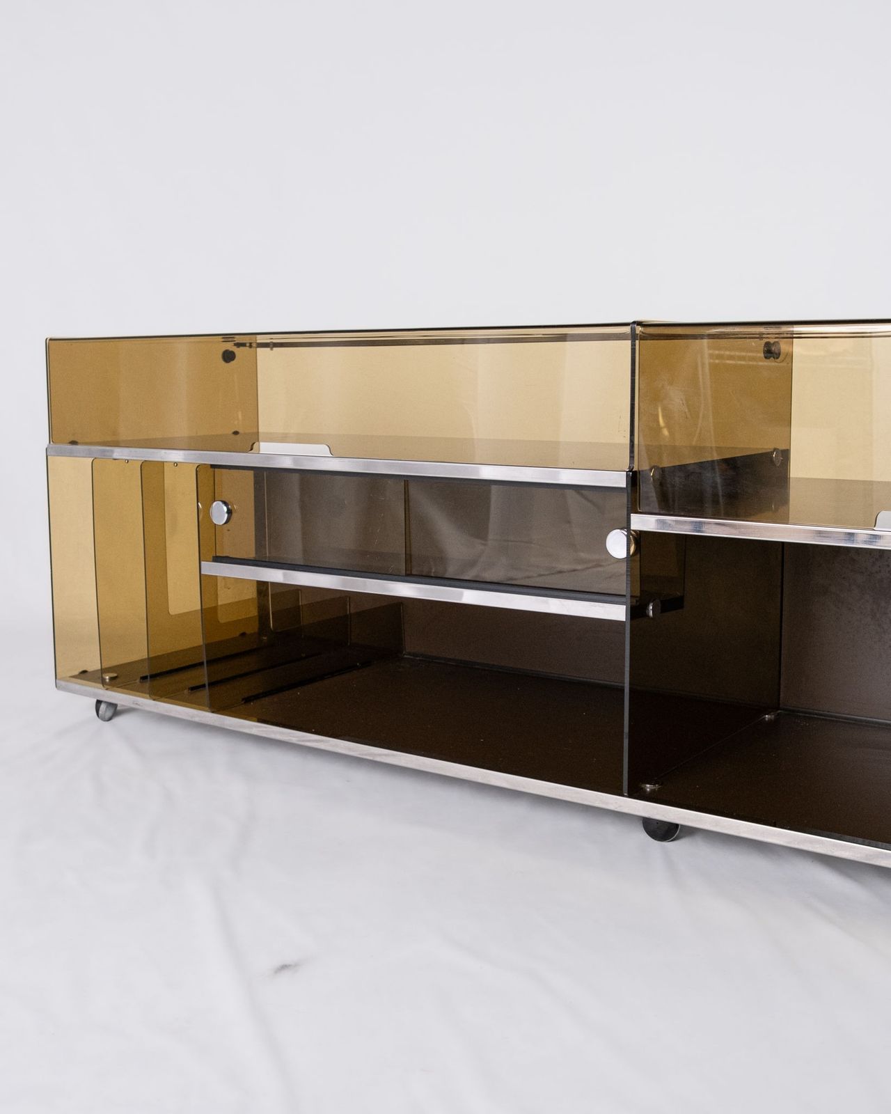 1000.0 Hi Fi Sideboard In Smoked Plexiglas, Made In France, 1970s photo