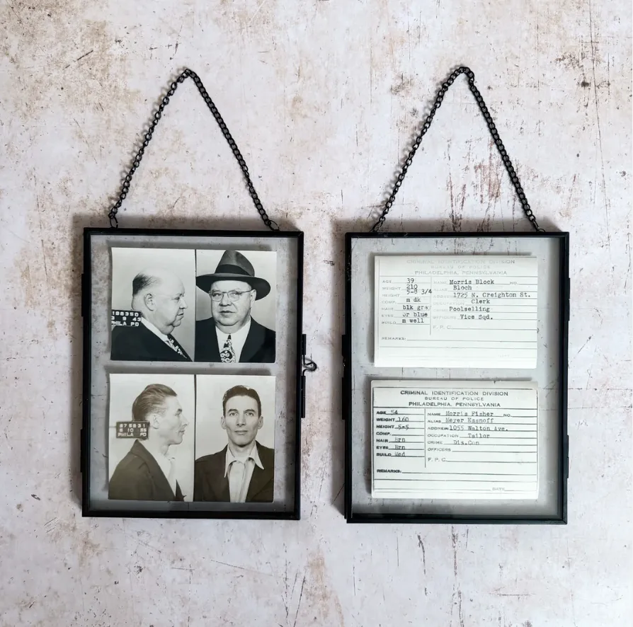 Set Of 20th Century Vice Squad Mugshots (Set 2 Of 2) photo Art