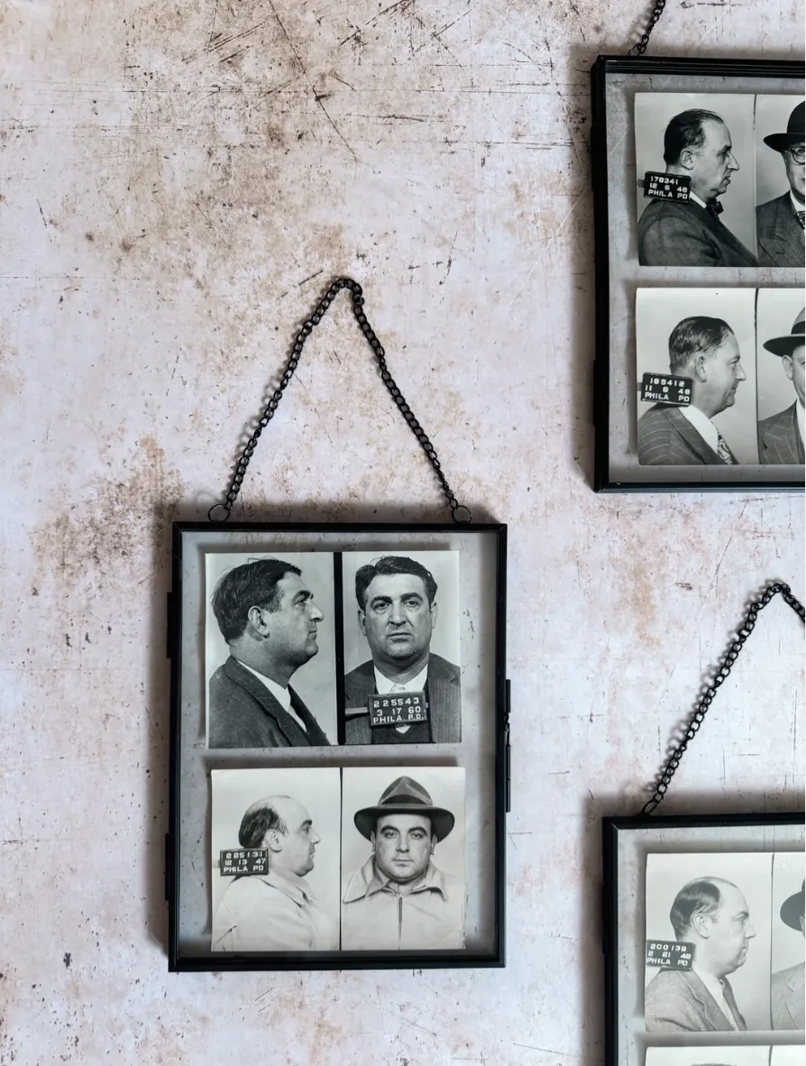 Set Of 20th Century Vice Squad Mugshots (Set 1 Of 2) photo for sale