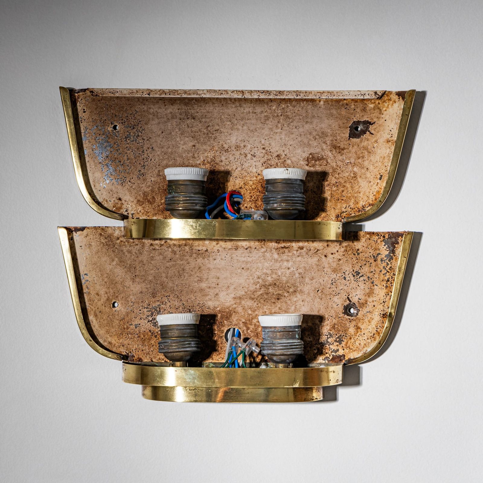 Pair Of Art Deco Glass Wall Lights, Attributed To Archimede Seguso, Italy, 1940s photo vinterior