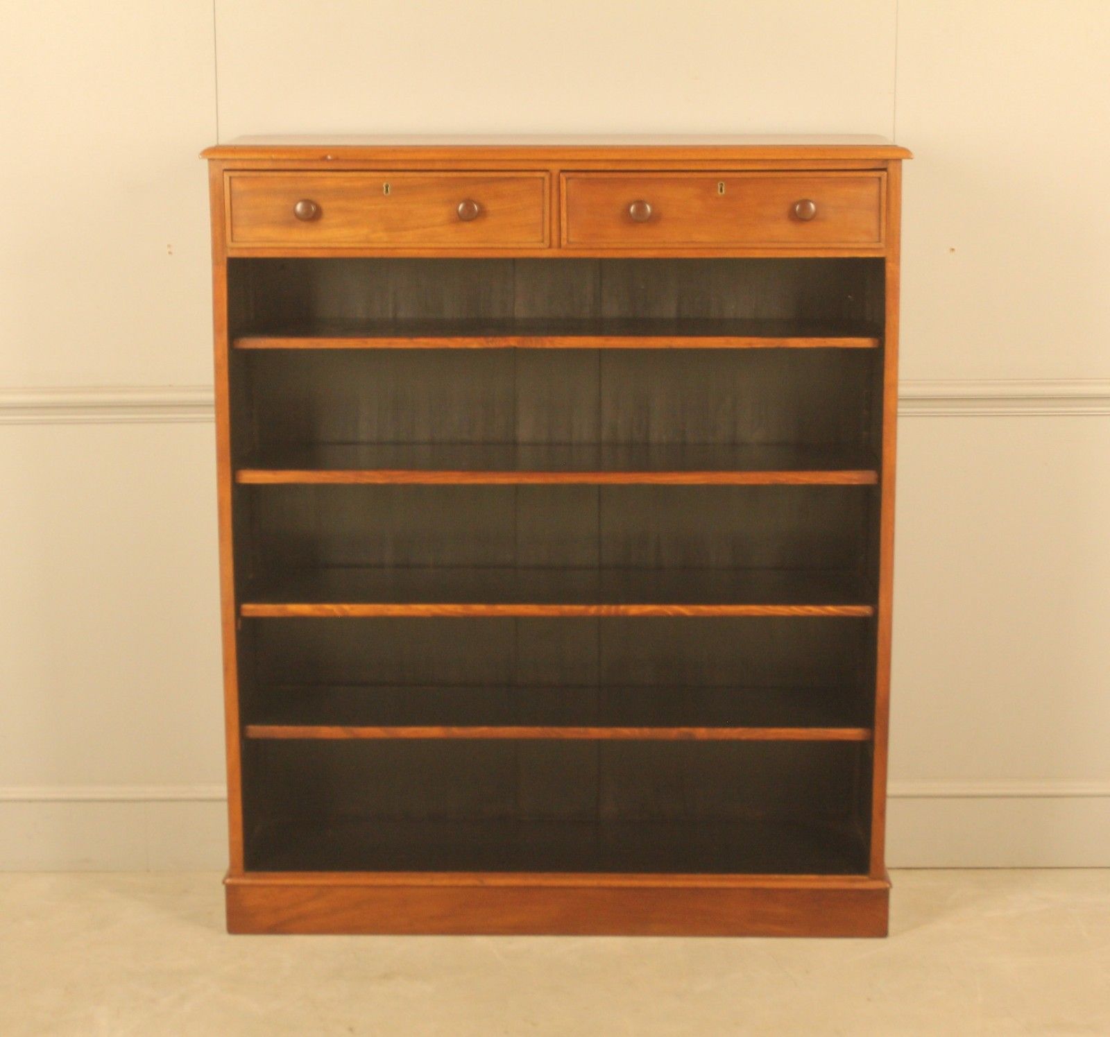 A Handsome 19th‑Century Mahogany Tall Open Bookcase