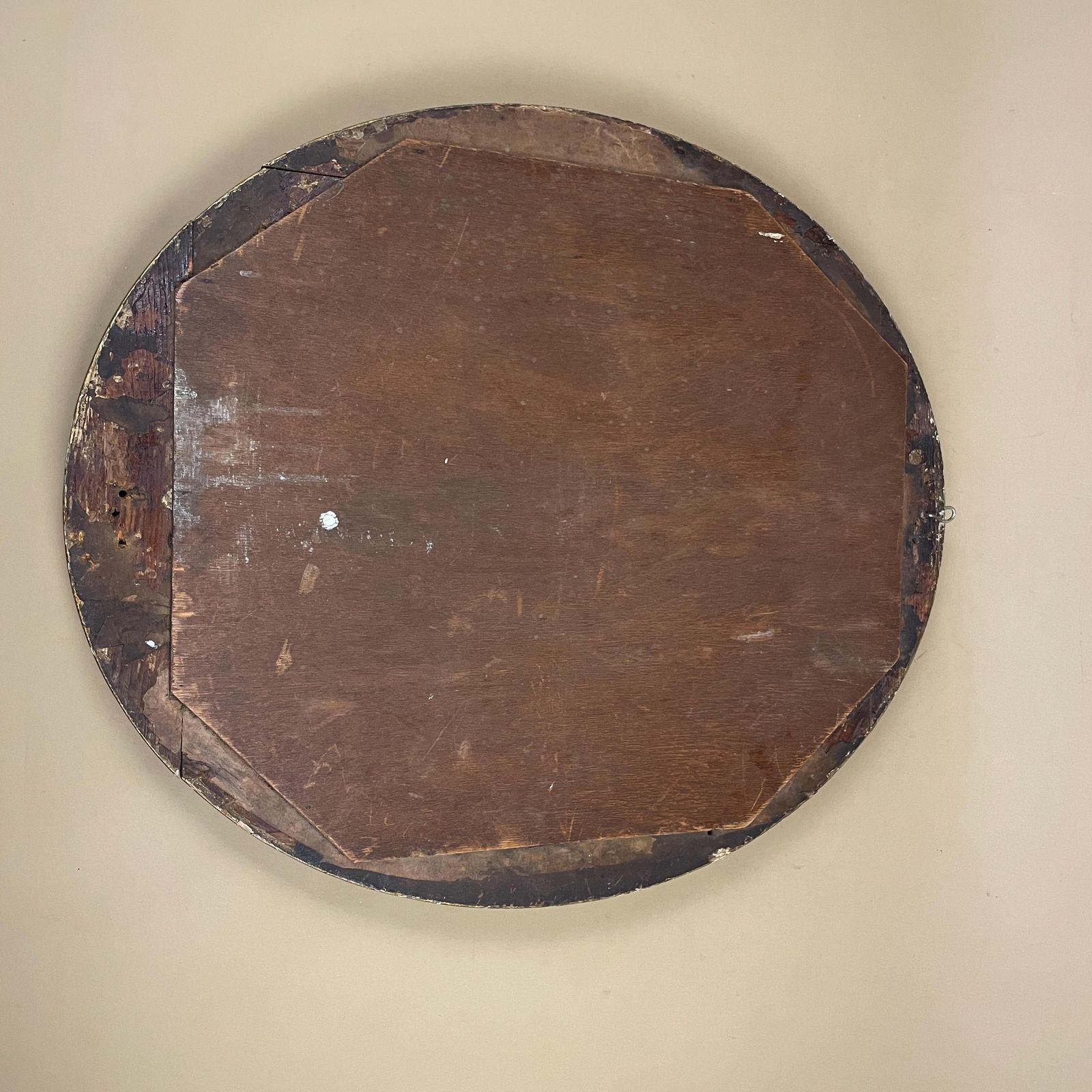 Home Decor Oval Gold Wood Mirror Ornate Gold Gilt Painted Portrait Wall Mirror Regency Hallway Entry Wooden Frame Antique Style photo