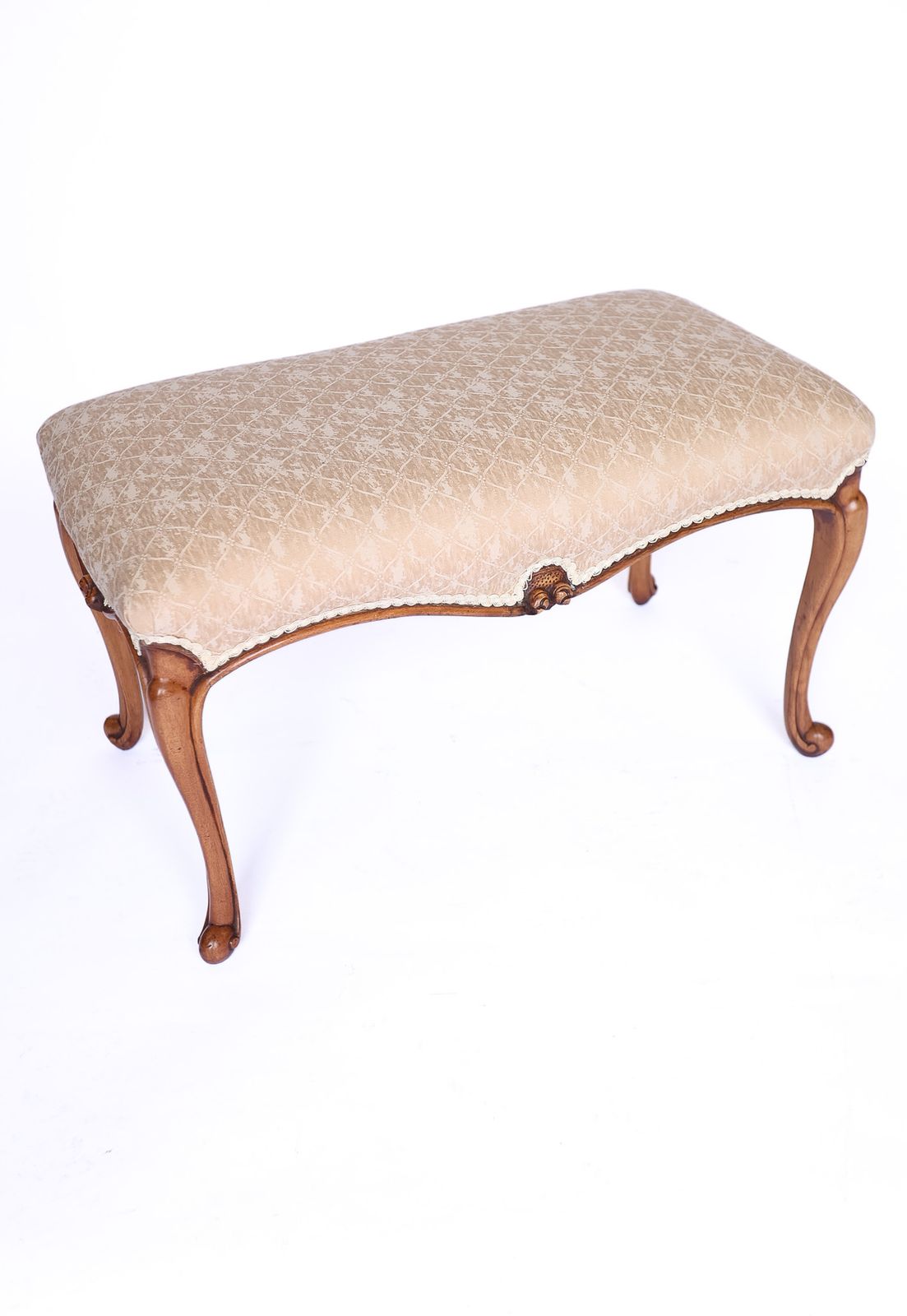 Victorian Walnut & Carved  Window Seat photo for sale