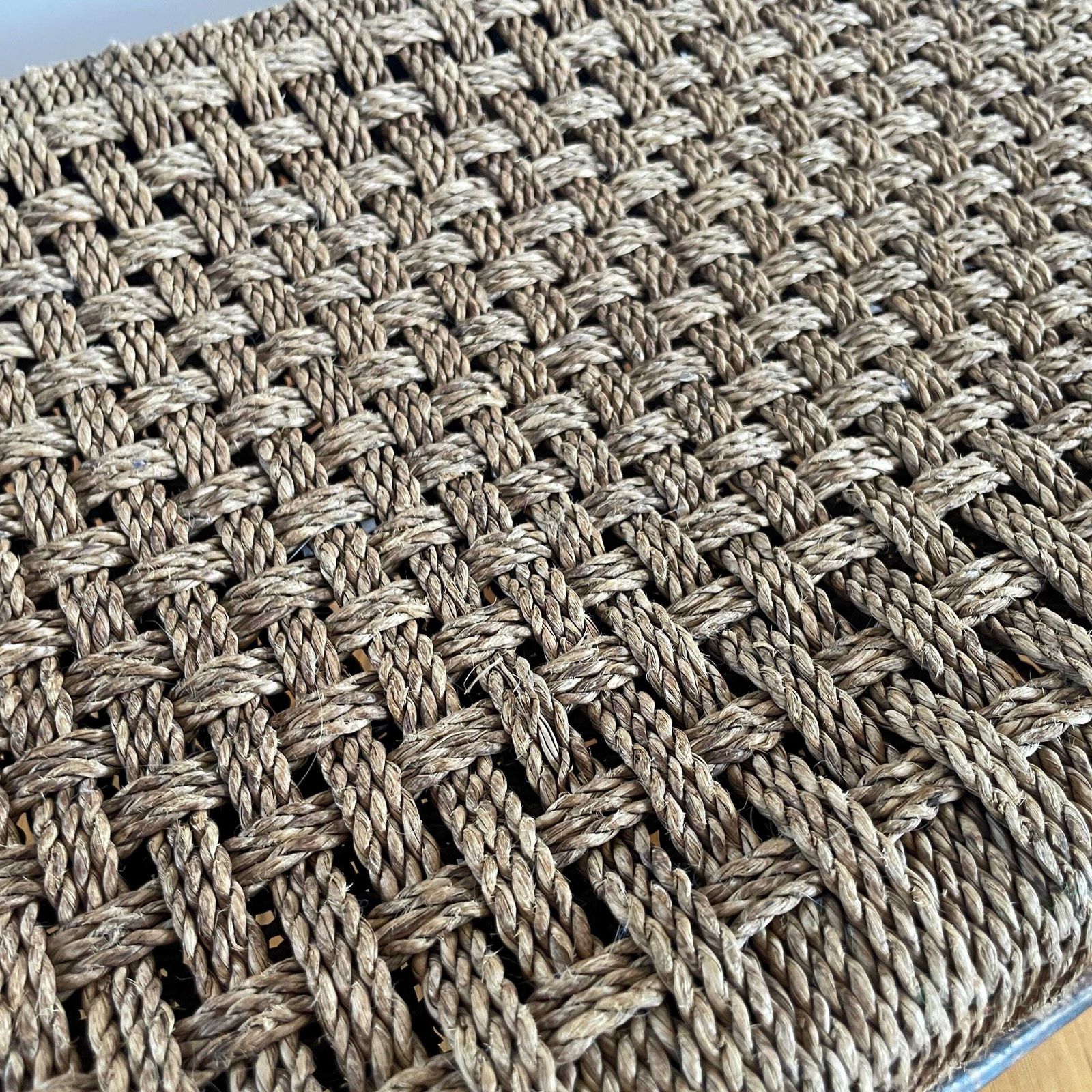 photo buy Rush Seat Wooden Bench Long Rustic Woven Stool Farmhouse Entryway Hall Footstool Antique Style