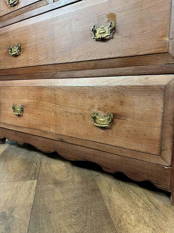 Furniture Edwardian Satinwood Chest Of Drawers photo