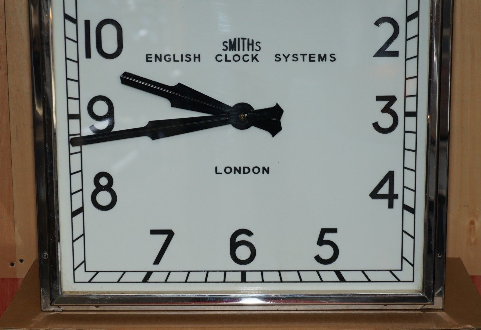 Huge 1920's Art Deco Chromium Plated Smiths Double Sided Ceiling Mounted Clock photo Home Decor