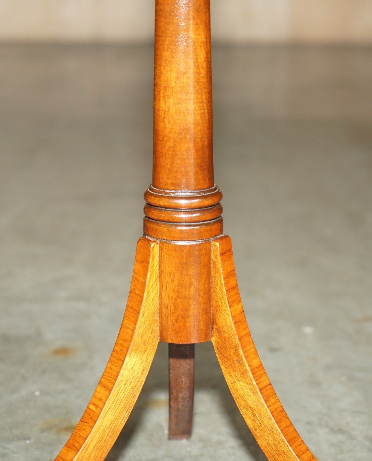 photo for sale Pair Of Fully Restored Flamed Mahogany Pollard Oak Round Tripod Side End Tables