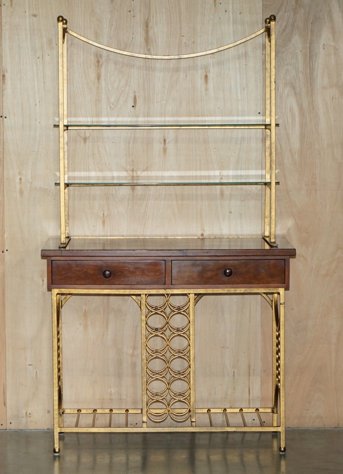 Stunning American Mid Century Modern Circa 1960's Mahogany & Brass Dry Bar photo furniture