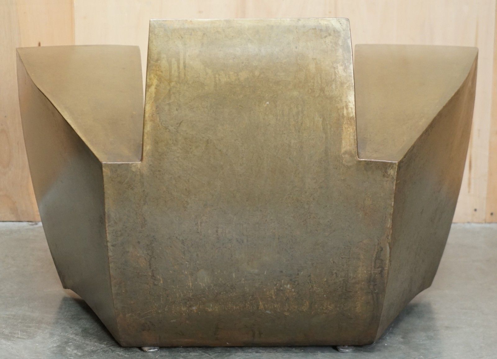photo vintage Original 1980's Jonathan Singleton Easy Number One Cubist Modernist Armchair