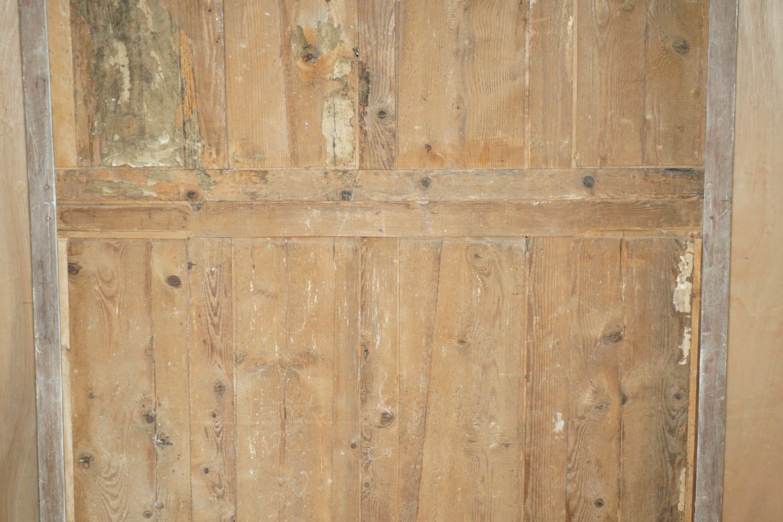 photo vinterior Large Antique 1820 Louis XV Painted Armoire Bibliotheque Housekeepers Cupboard