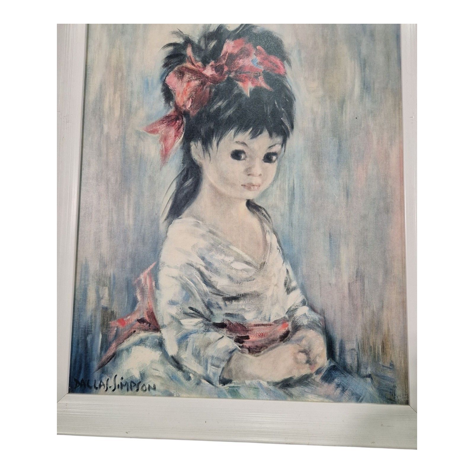 Dallas Simpson Vintage Retro Framed Print Girl 1960s 58 X 49cm Wall Art Picture photo for sale