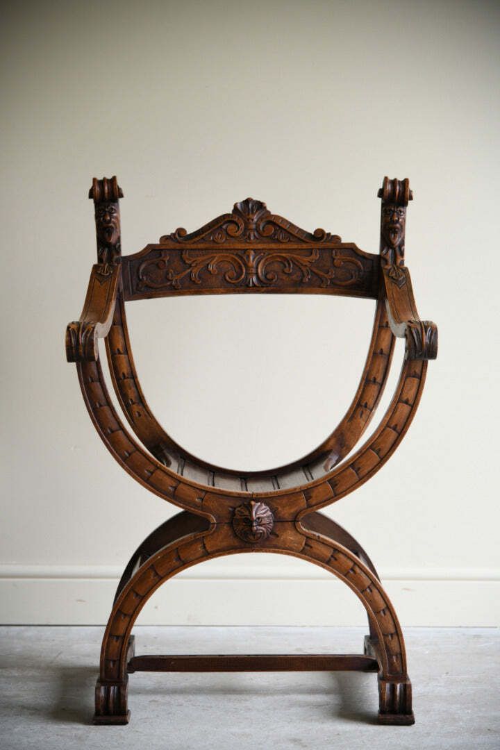 Savonarola Style Chair, Late 20th Century photo furniture