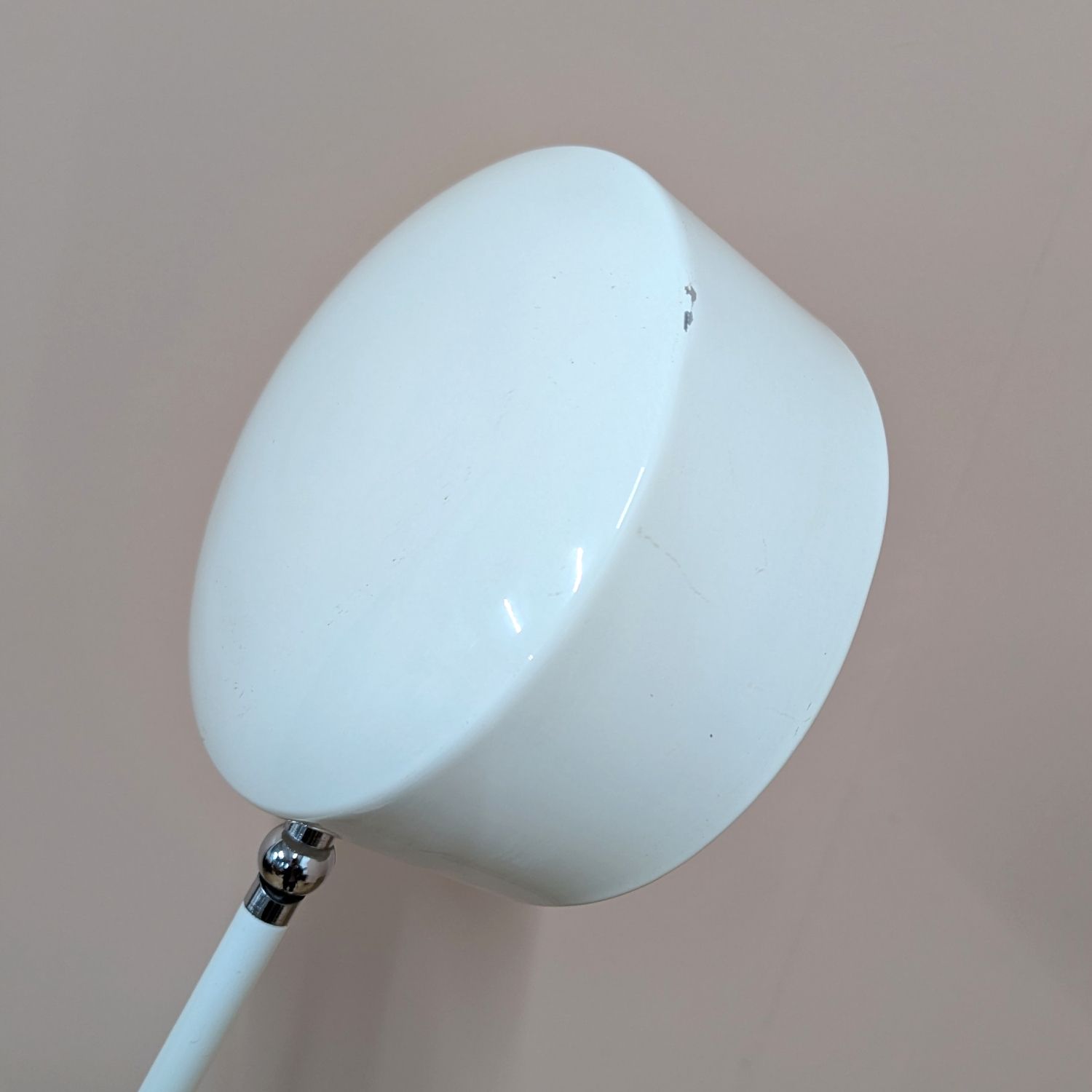 Original Mid Century 1970s White Floor Lamp By Hala Zeist – Fully Restored photo vintage