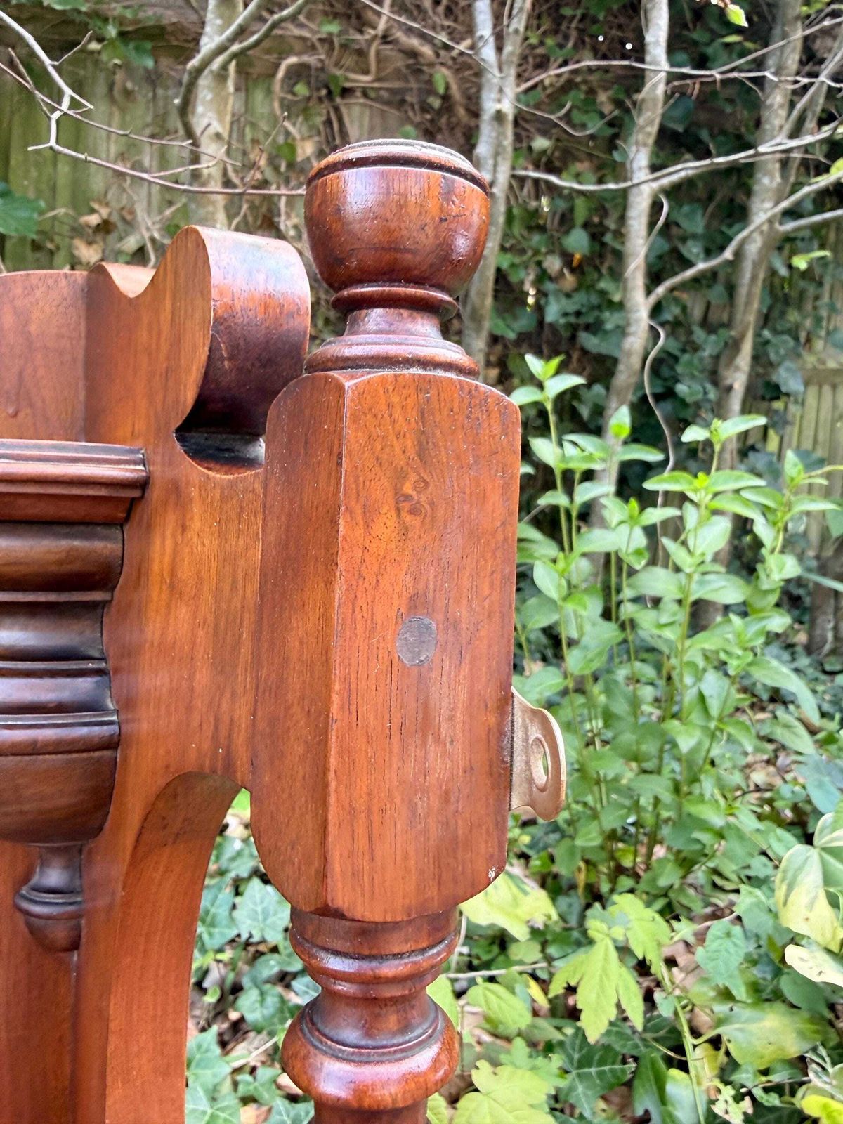 photo furniture Edwardian Satinwood And Walnut Corner Shelf Antique Furniture Fragment, Architectural Shelf Unit