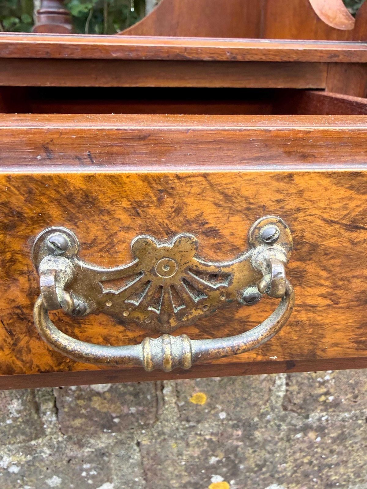 photo buy Edwardian Satinwood And Walnut Corner Shelf Antique Furniture Fragment, Architectural Shelf Unit