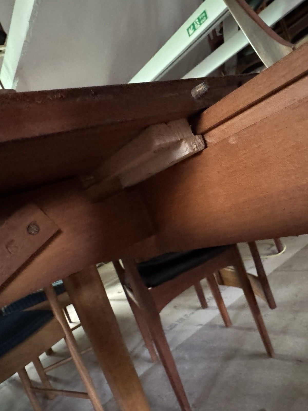 950.0 Mid Century  Rectangle Extending Jentique Dining Table 4 Matched Chairs Teak Mcm photo