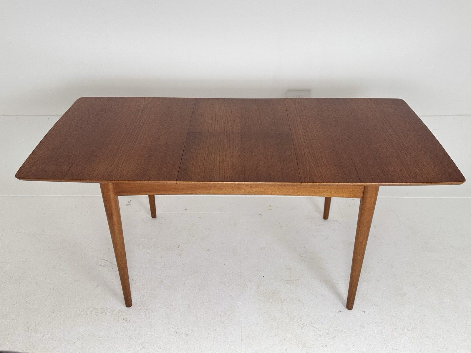 Mid Century  Rectangle Extending Jentique Dining Table 4 Matched Chairs Teak Mcm photo Furniture