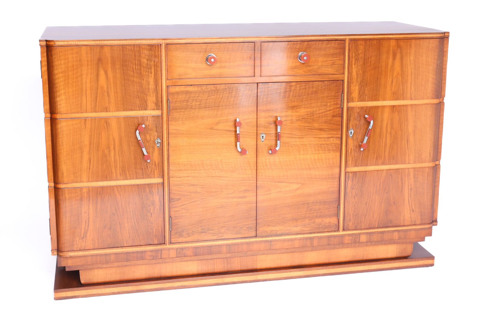 Art Deco Walnut & Sycamore Sideboard photo furniture
