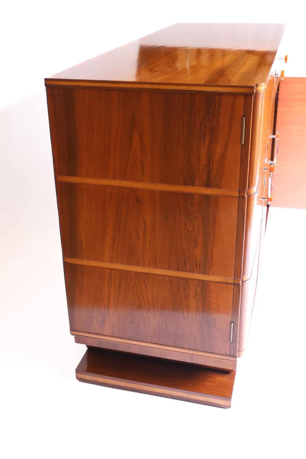 2250.0 Art Deco Walnut & Sycamore Sideboard photo