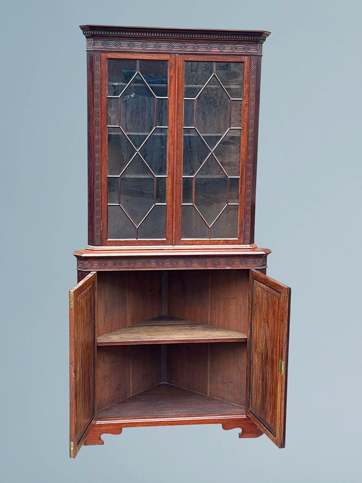 Edwardian Mahogany Corner Cabinet photo 295.0