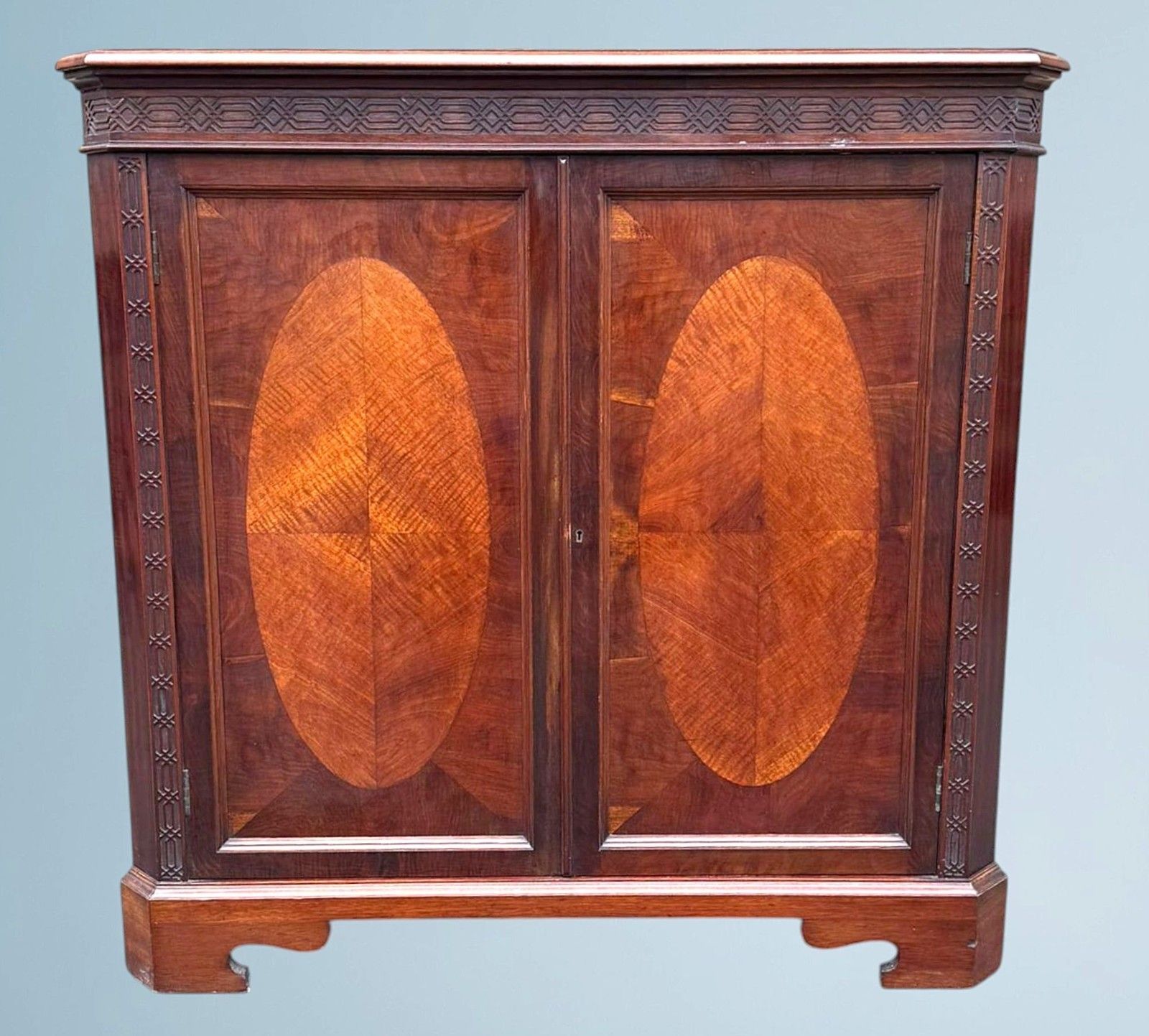 Edwardian Mahogany Corner Cabinet photo vintage