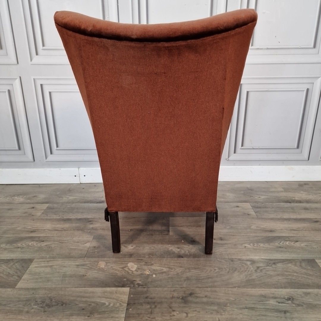 photo buy Vintage Bedroom Nursing Chair Upholstered Slipper Dressing Seat Cabriole Legs