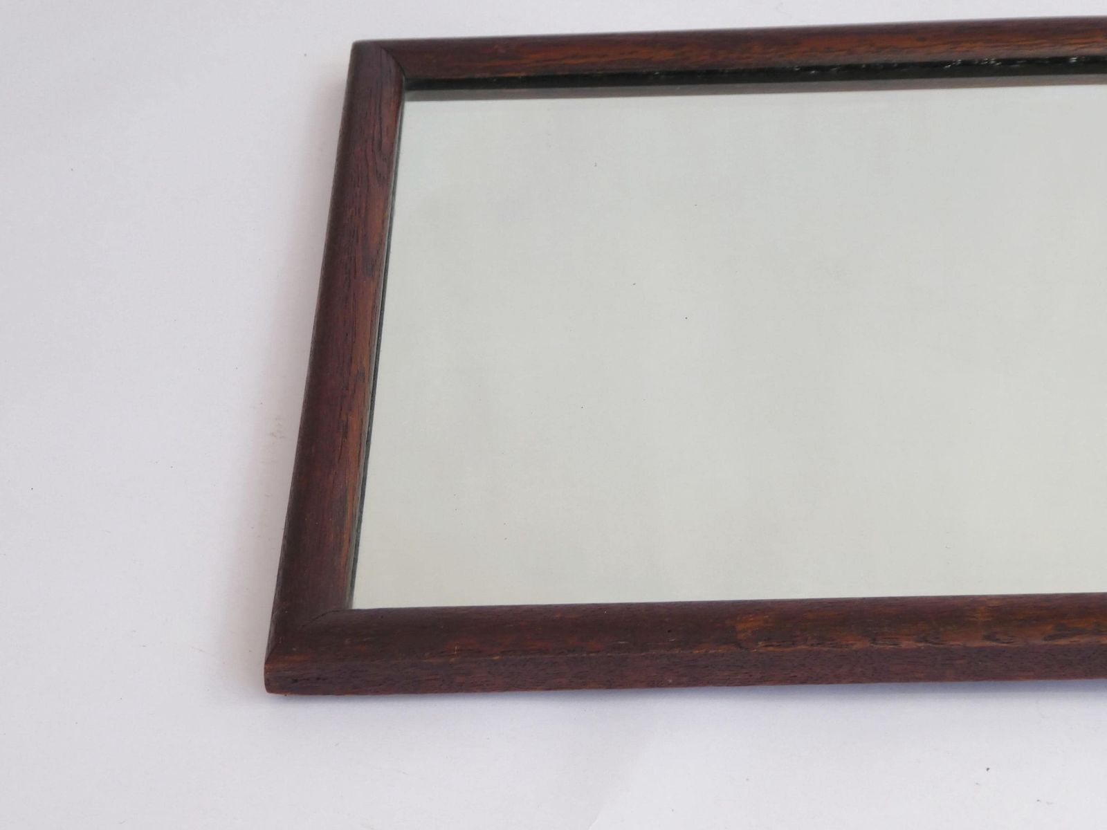 Antique Dark Oak Scalloped Mirror, Dutch Wooden Wall Mirror, 19th Century Farmhouse Decor, Wall Hanging photo buy
