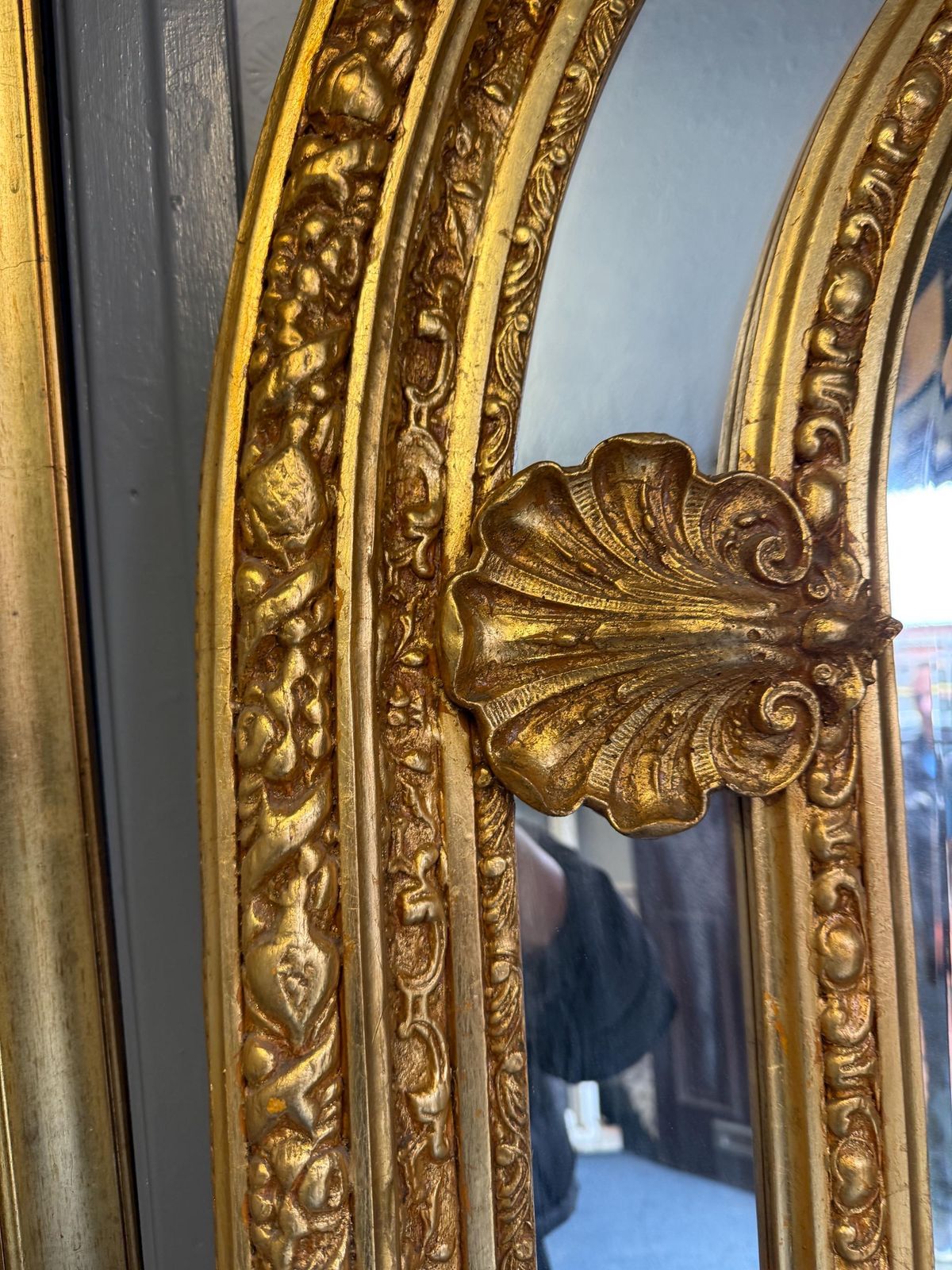 Grand Antique Style Gilded Mirror – Ornate French Rococo Design photo 895.0