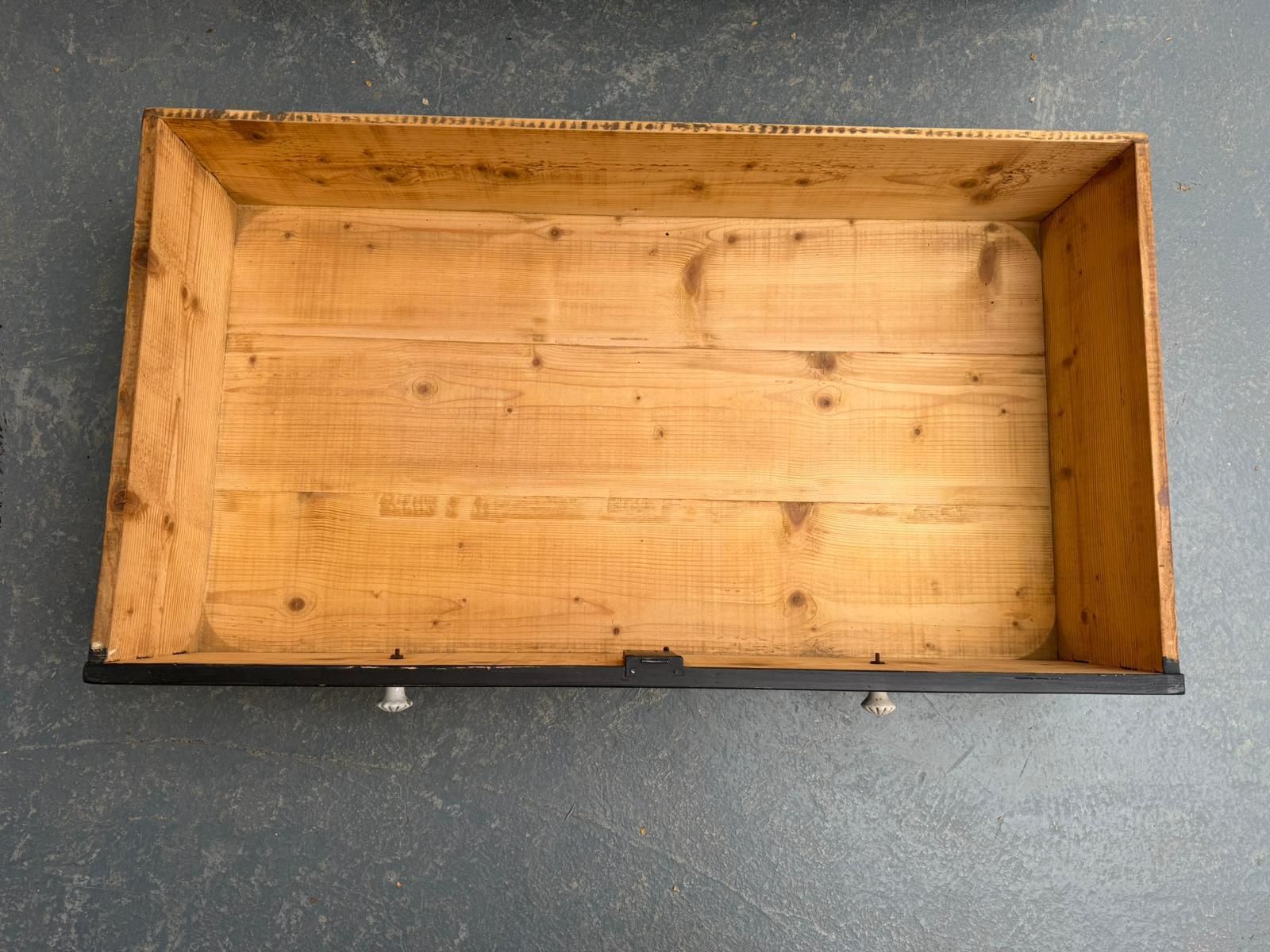 photo for sale A Mint Clean Painted Black Original Hungarian 4 Drawer Victorian Chest Of Drawers
