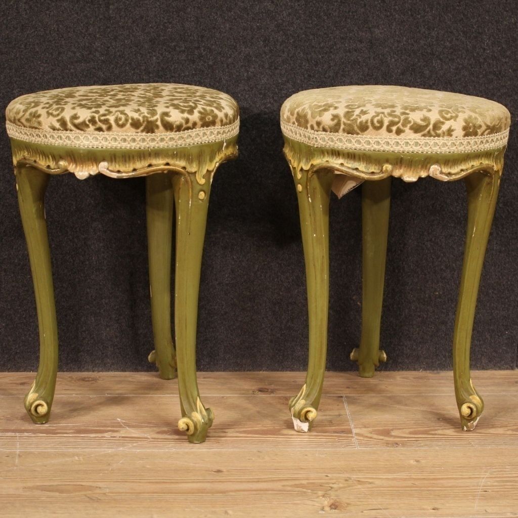photo furniture Pair Of Venetian Stools From The 20th Century